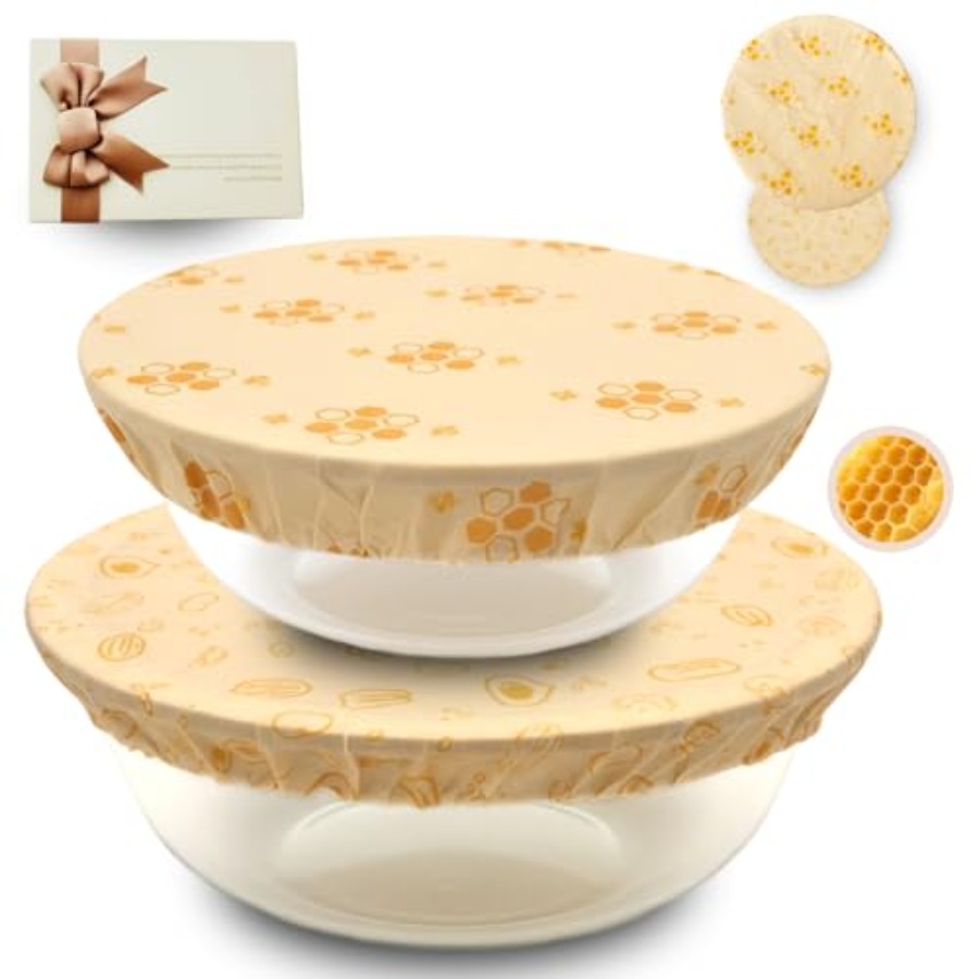 Beeswax Food Cover - Beeswax Bowl Covers 2-Pack [10 and