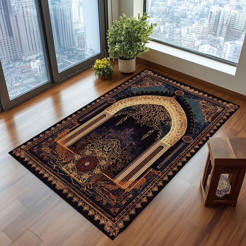 Sustainable Living Design - Vintage Art Design Prayer Rug Premium