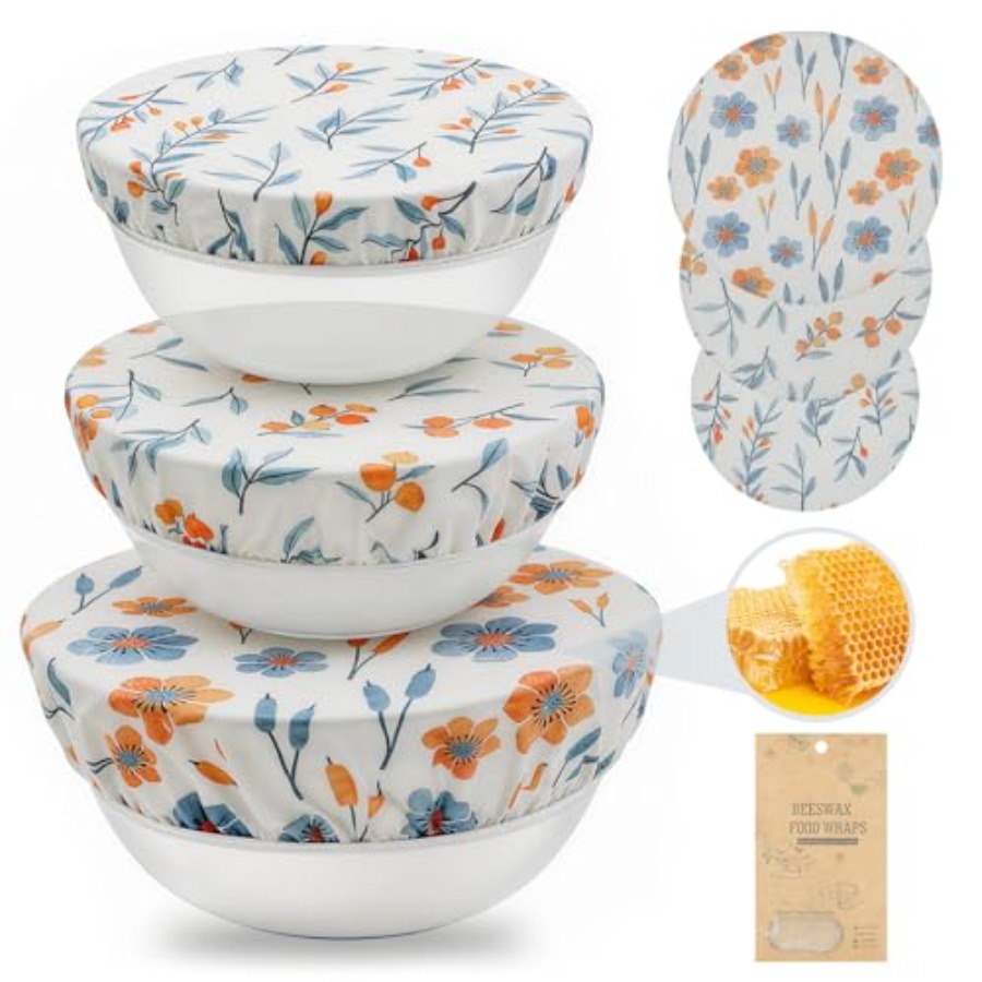 Reusable Beeswax Bowl Covers-3 - Beeswax Food Cover review and price