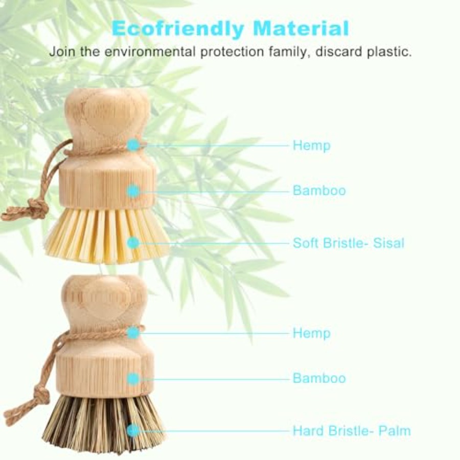 Bamboo Dish Brush Set, 2 Pcs P - Dish Brush Bamboo review and price