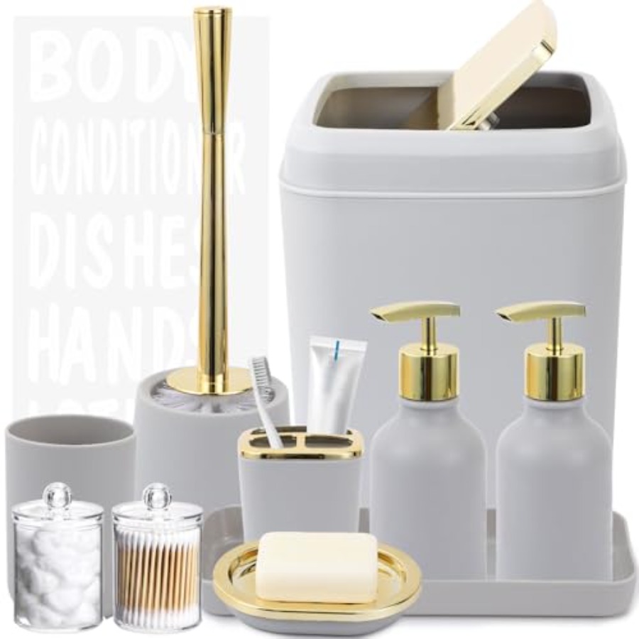 and Gold Accessories - 10 Pcs  - Dish Brush Bamboo review and price