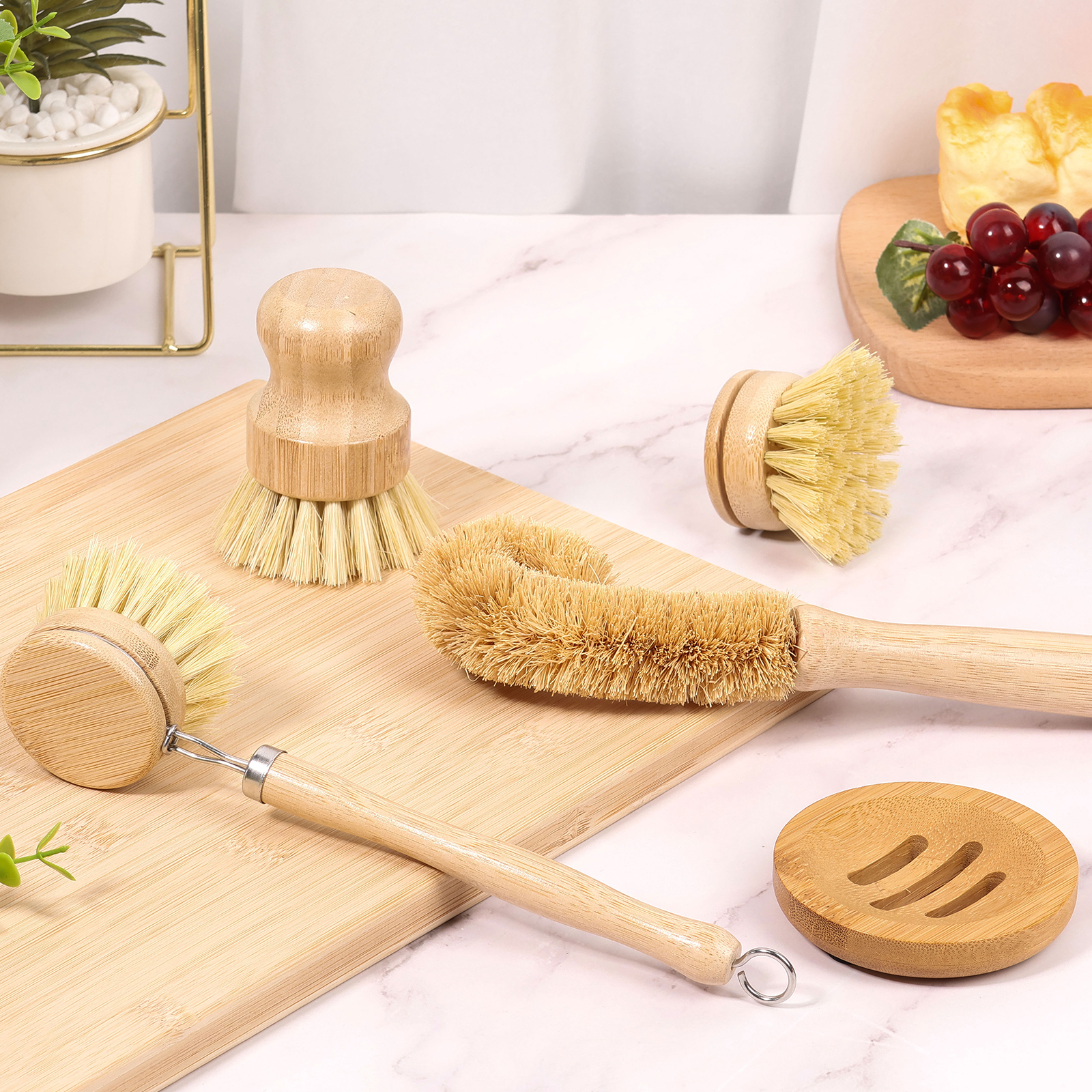 4/5Pcs Bamboo Dish Brush Set P - Dish Brush Bamboo review and price