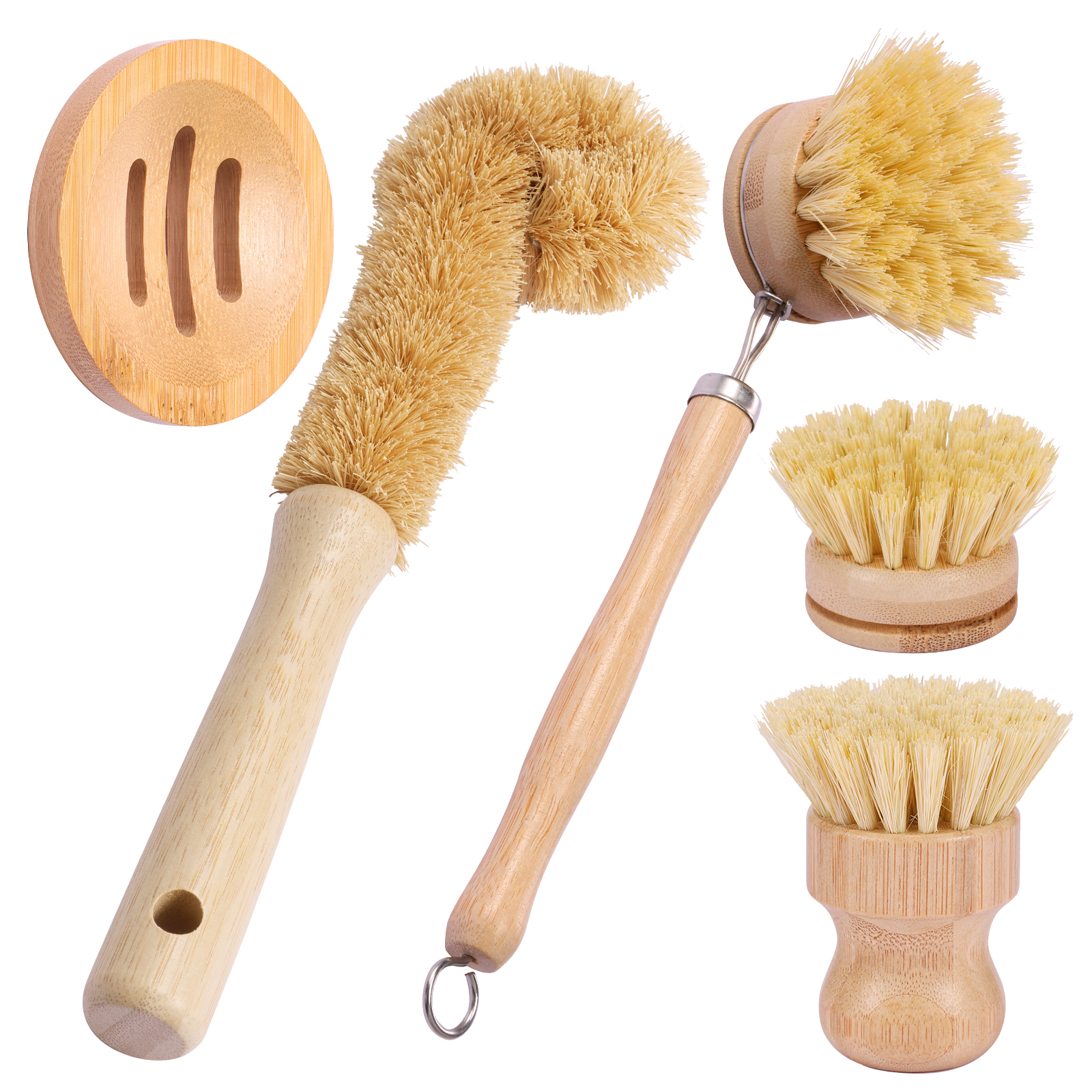 4/5Pcs Bamboo Dish Brush Set P - Dish Brush Bamboo review and price