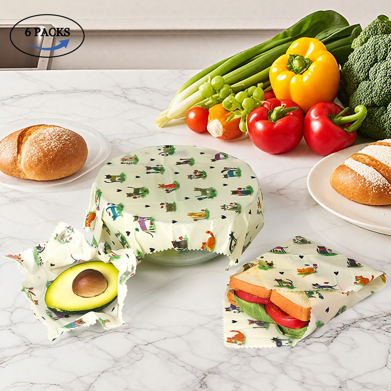 6 Packs (2S. 2M, 2L) reusable  - Beeswax Food Cover review and price