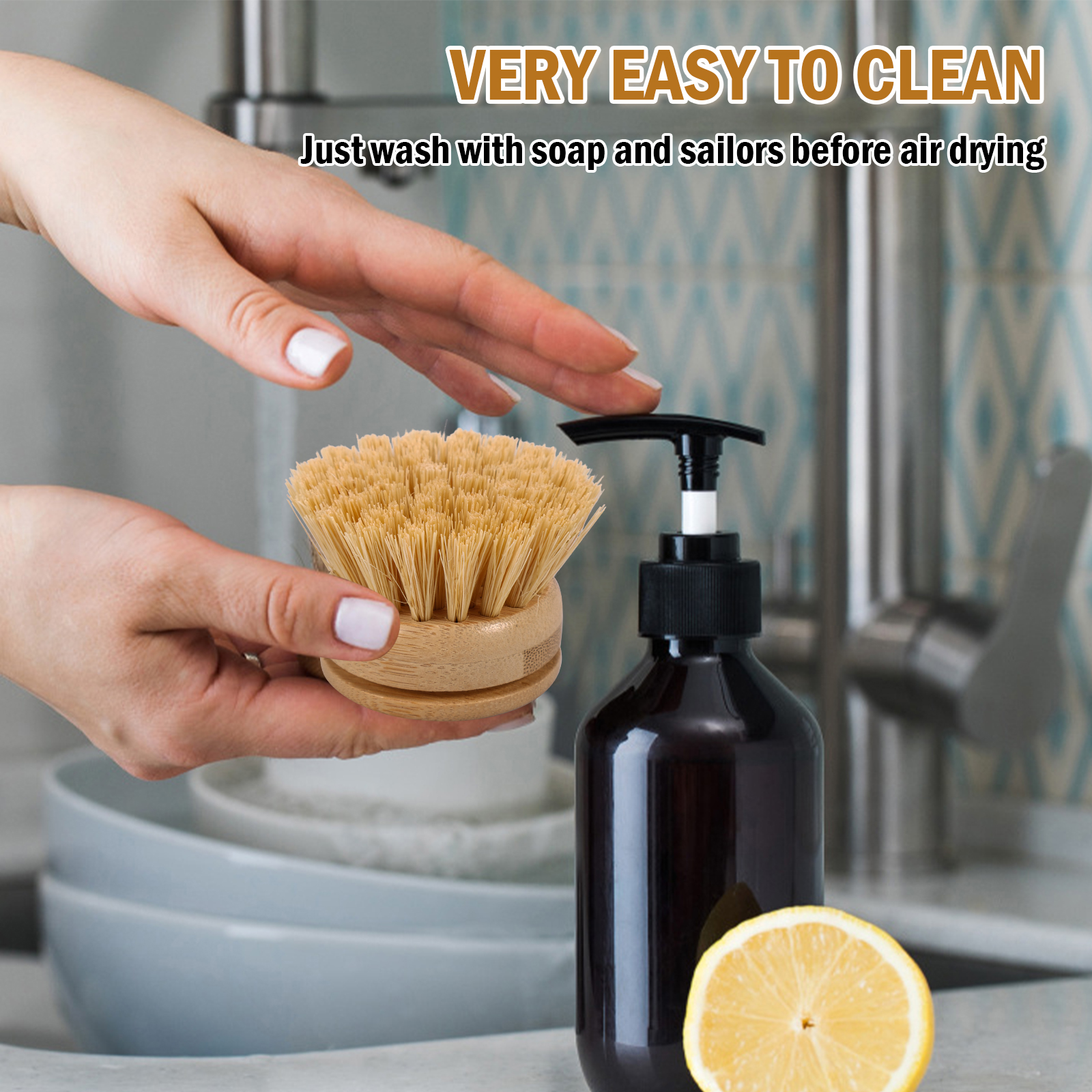 Kitchen Dish Brush Natural Bam - Dish Brush Bamboo review and price