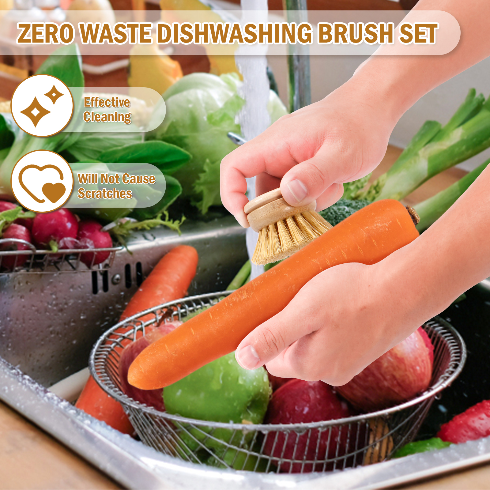 Kitchen Dish Brush Natural Bam - Dish Brush Bamboo review and price