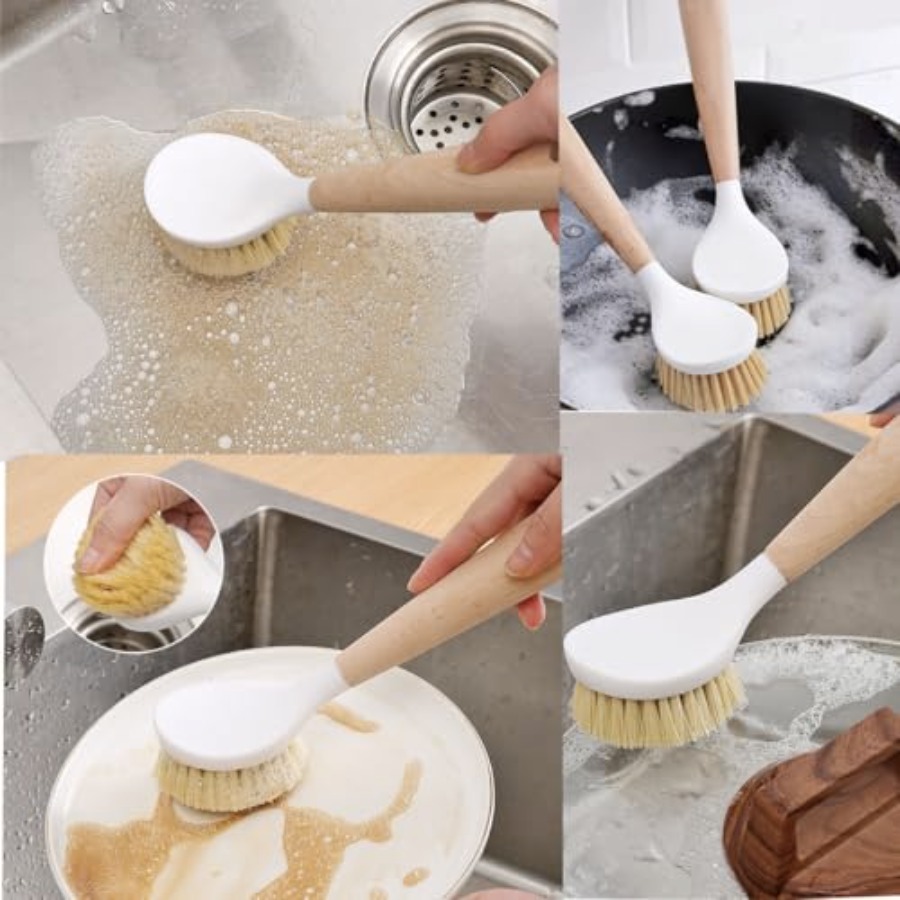 3 Pack Dish Brush Set with Bam - Dish Brush Bamboo review and price
