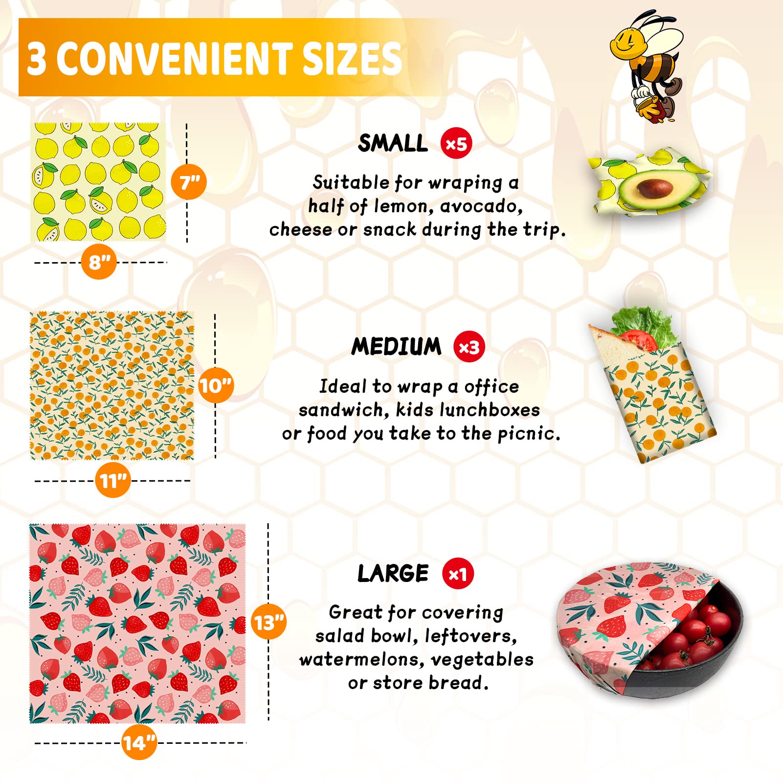 Reusable Beeswax Wrap Eco-Frie - Beeswax Food Cover review and price