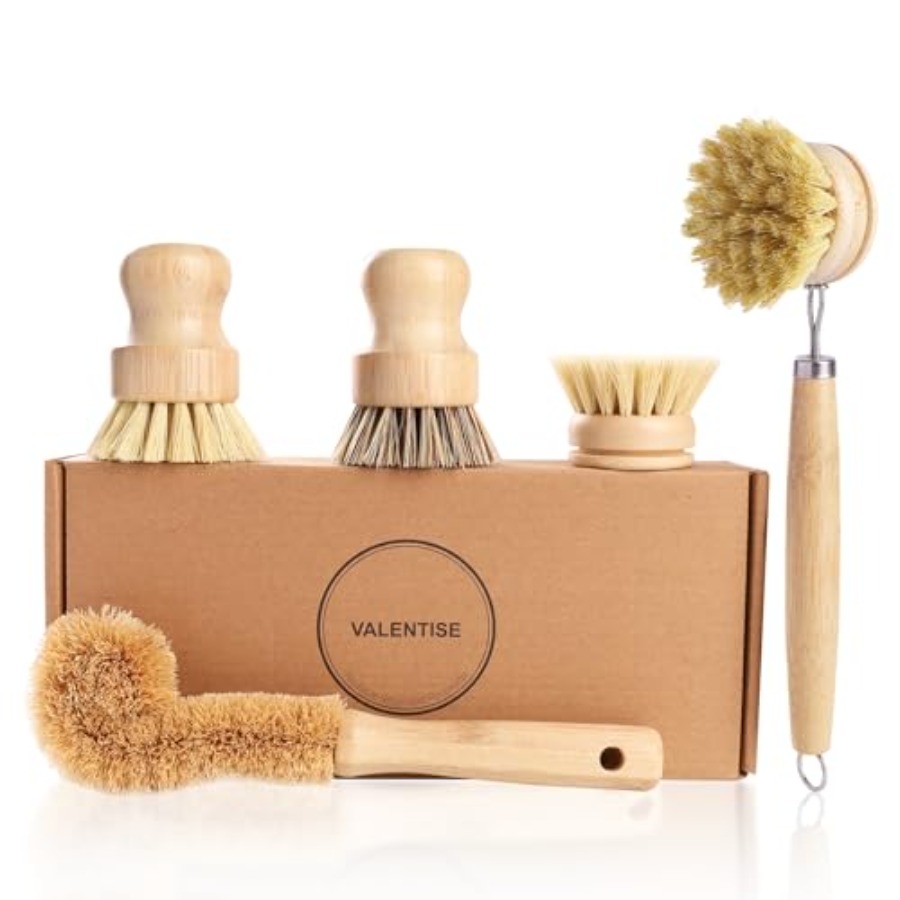 Bamboo Dish Brush Set - 5 Pack - Dish Brush Bamboo review and price