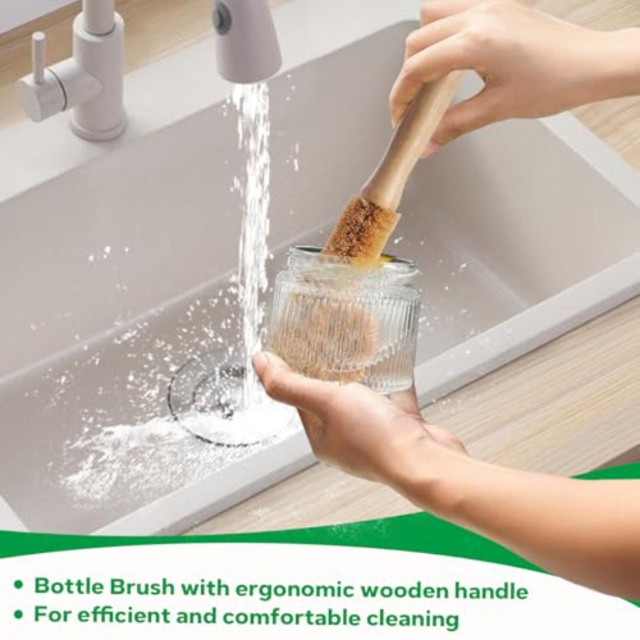 Bamboo Dish Brush Set - 5 Pack - Dish Brush Bamboo review and price