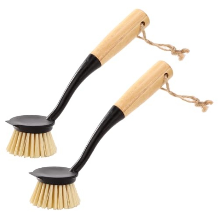 2Pcs Kitchen Dish Brushes with - Dish Brush Bamboo review and price