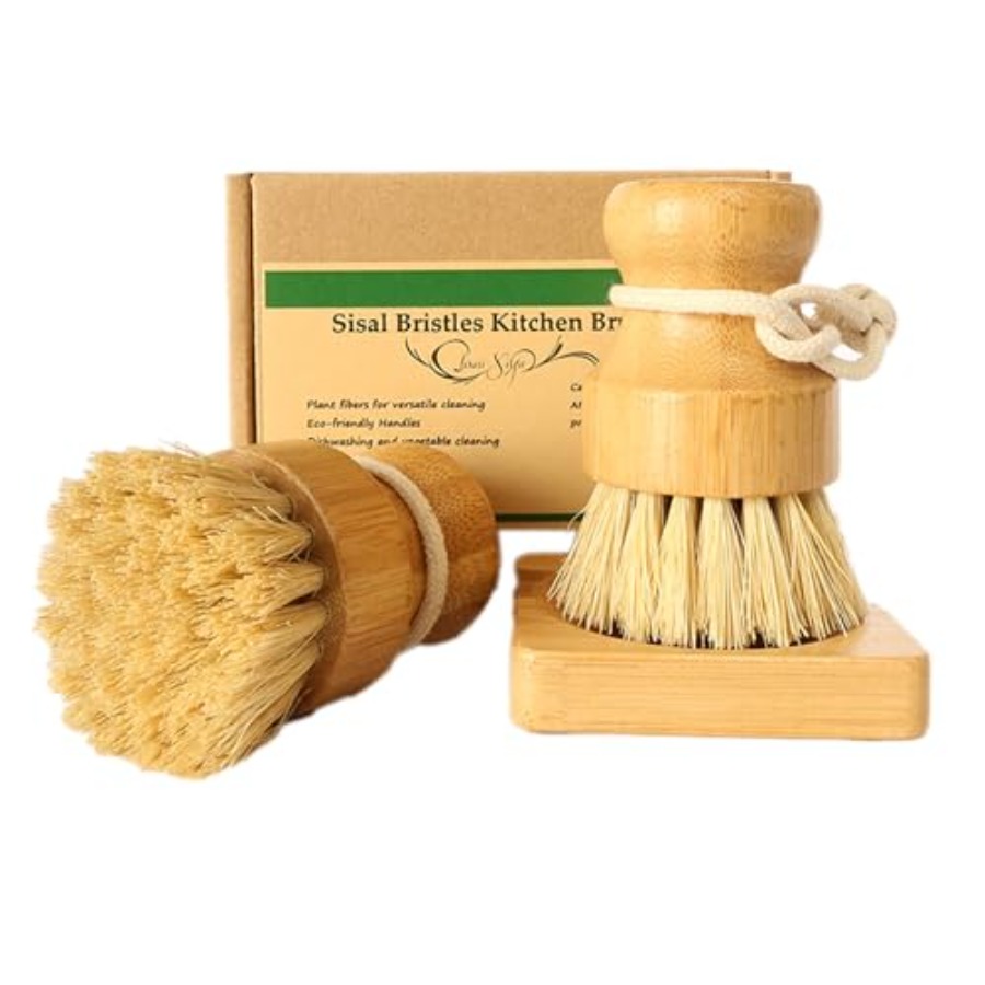 Bamboo Vegetable Brush Set, Na - Dish Brush Bamboo review and price