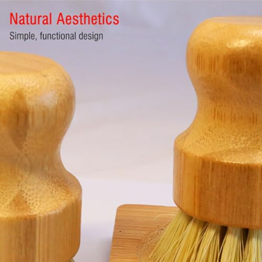 Bamboo Vegetable Brush Set, Na - Dish Brush Bamboo review and price