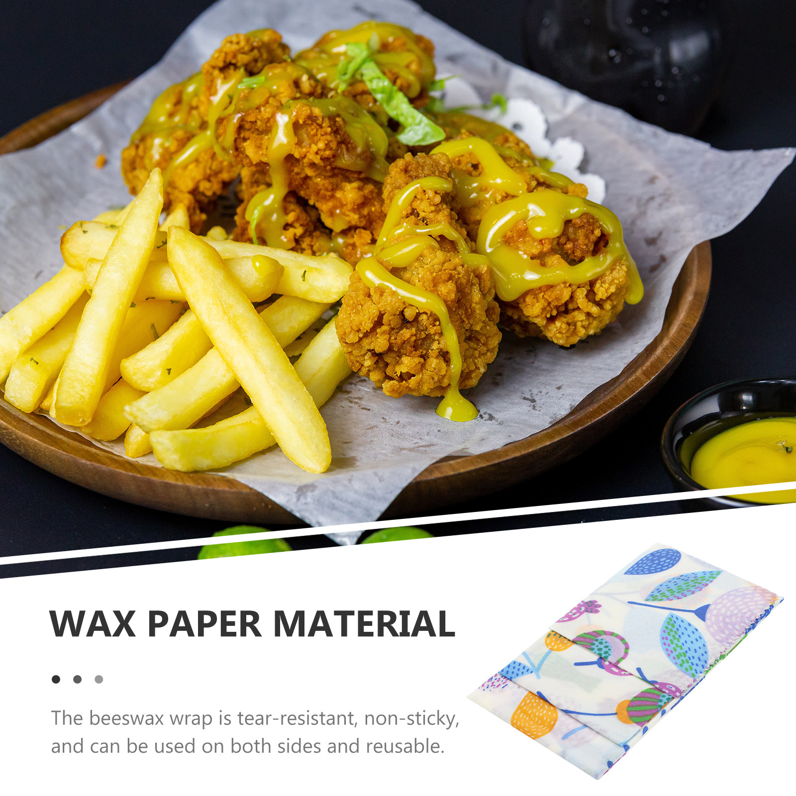 3Pcs Beeswax Wrap Set Reusable - Beeswax Food Cover review and price